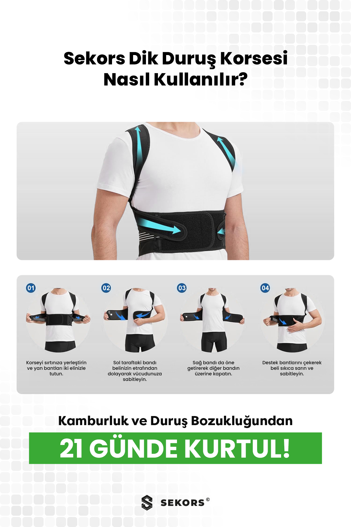 Ayarlanabilir Dik Duruş Korsesi | Sekors®