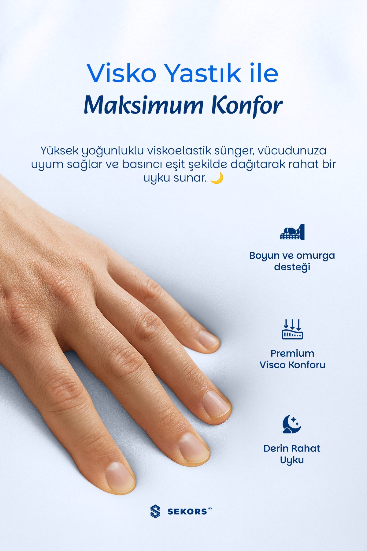 Boyun Destekli Ortopedik Visco Yastık