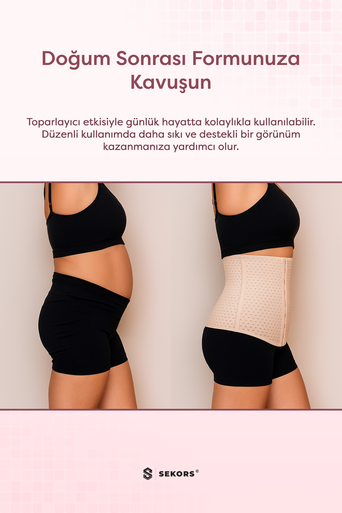 Sıkılaştırıcı ve Bel İncelten Korse Kemeri, Lohusa Bel Korse – Doğum Sonrası Toparlayıcı Ten Renk
