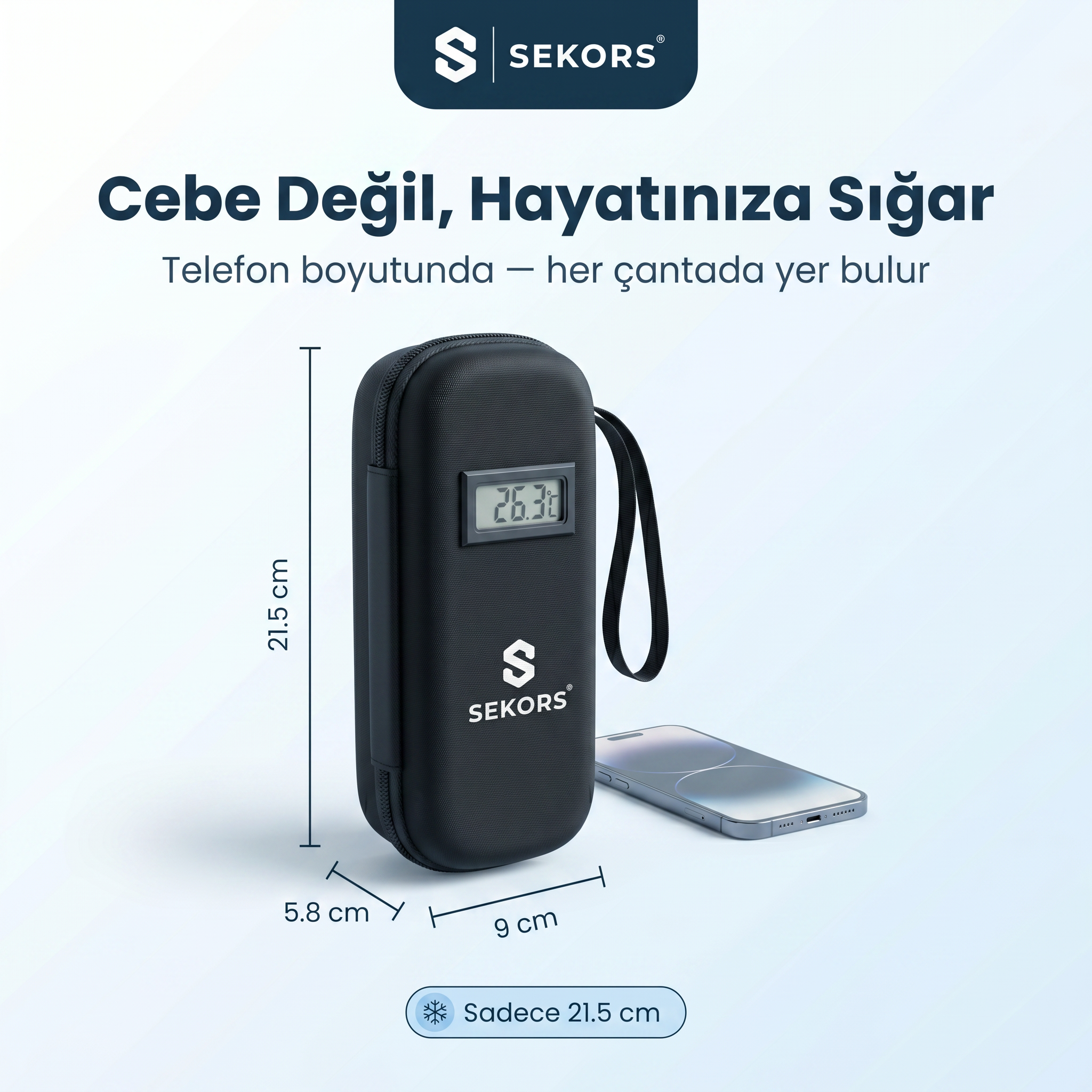 Sekors® Dijital Göstergeli Soğutmalı İlaç Çantası