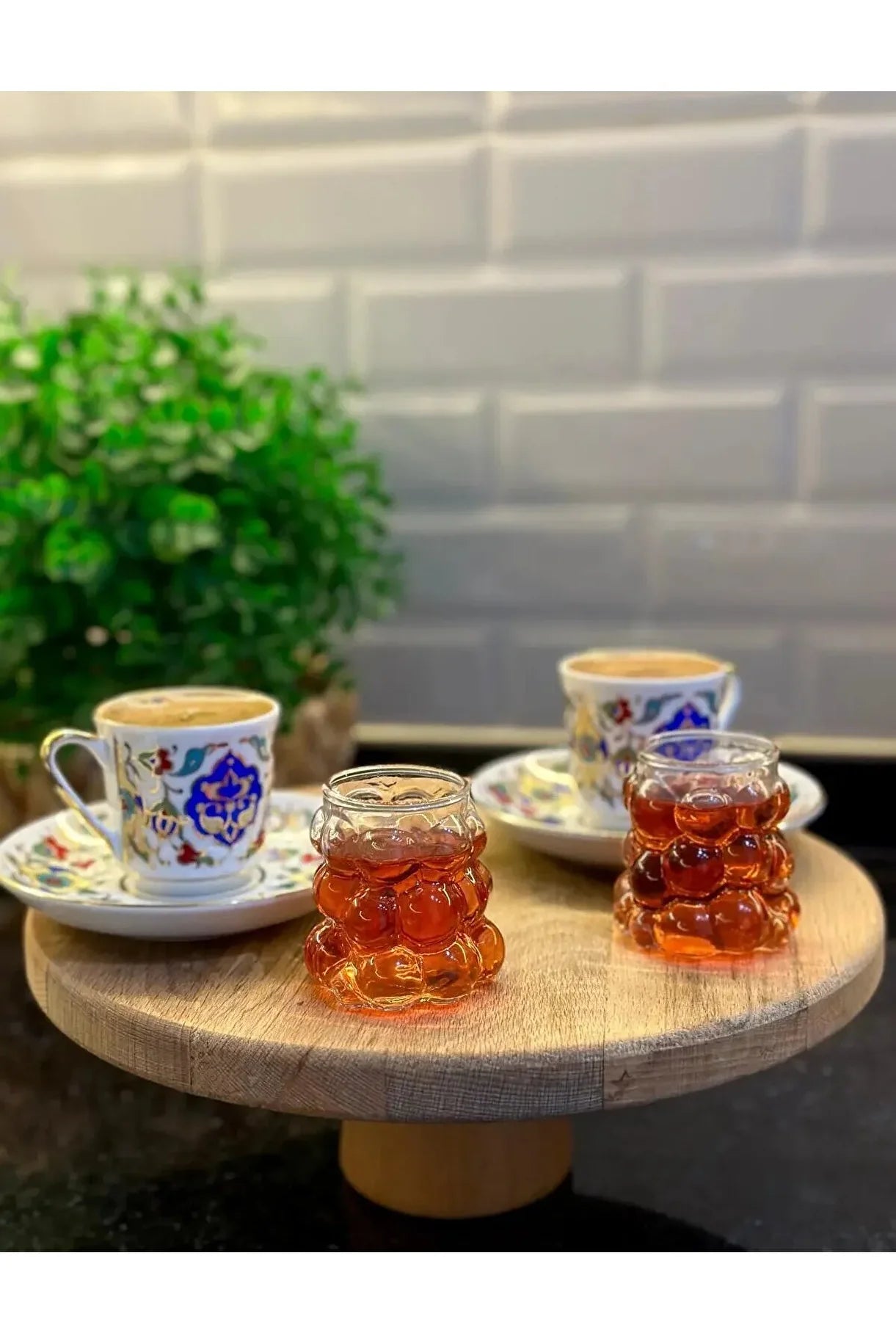 6'lı Kahve Yanı Sunum Bardağı Üzüm Bardak Seti