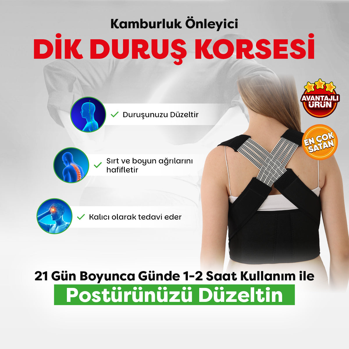 Ayarlanabilir Dik Duruş Korsesi | Sekors®