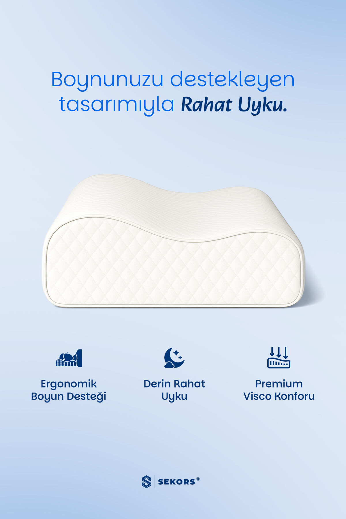 Boyun Destekli Ortopedik Visco Yastık