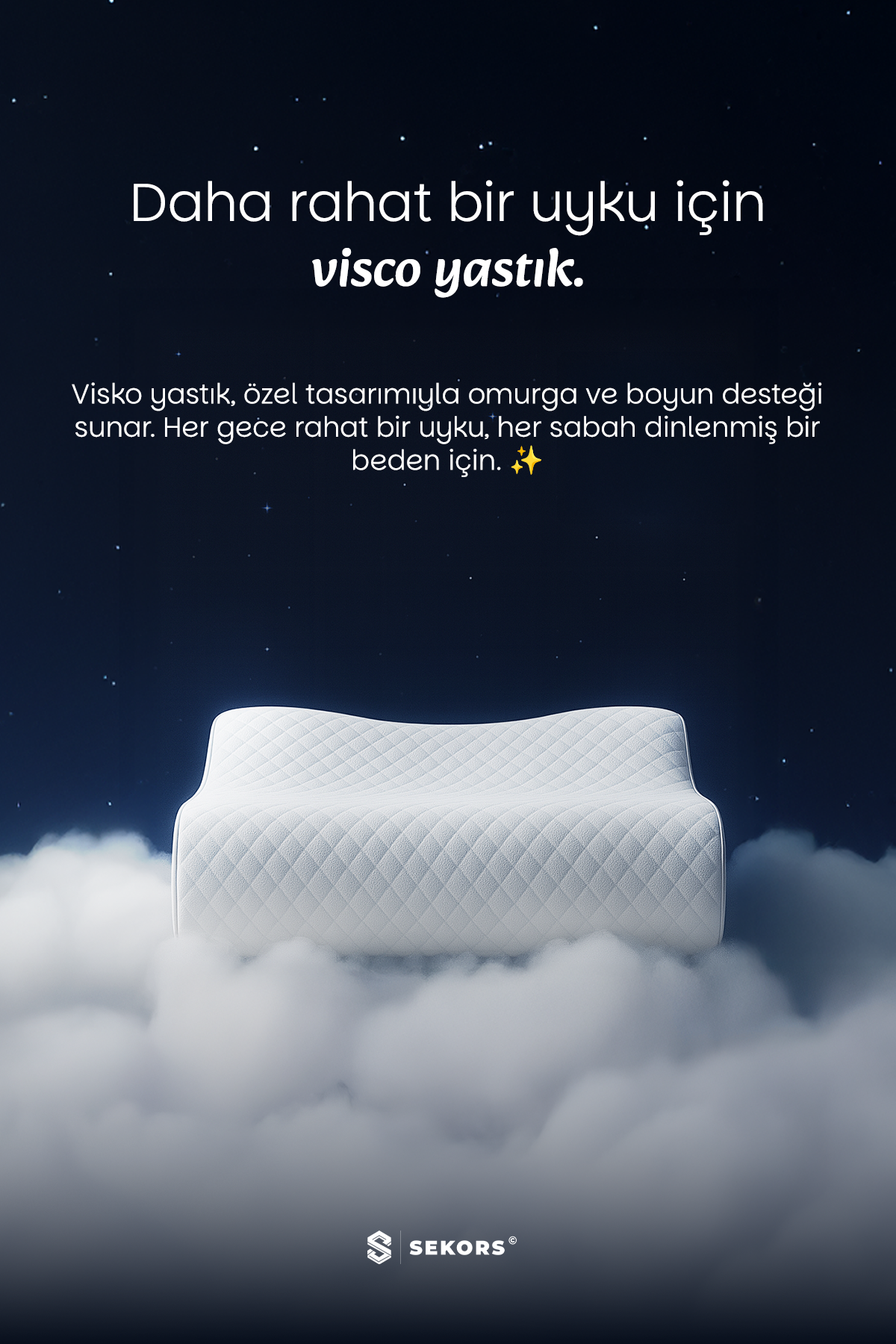 Boyun Destekli Ortopedik Visco Yastık
