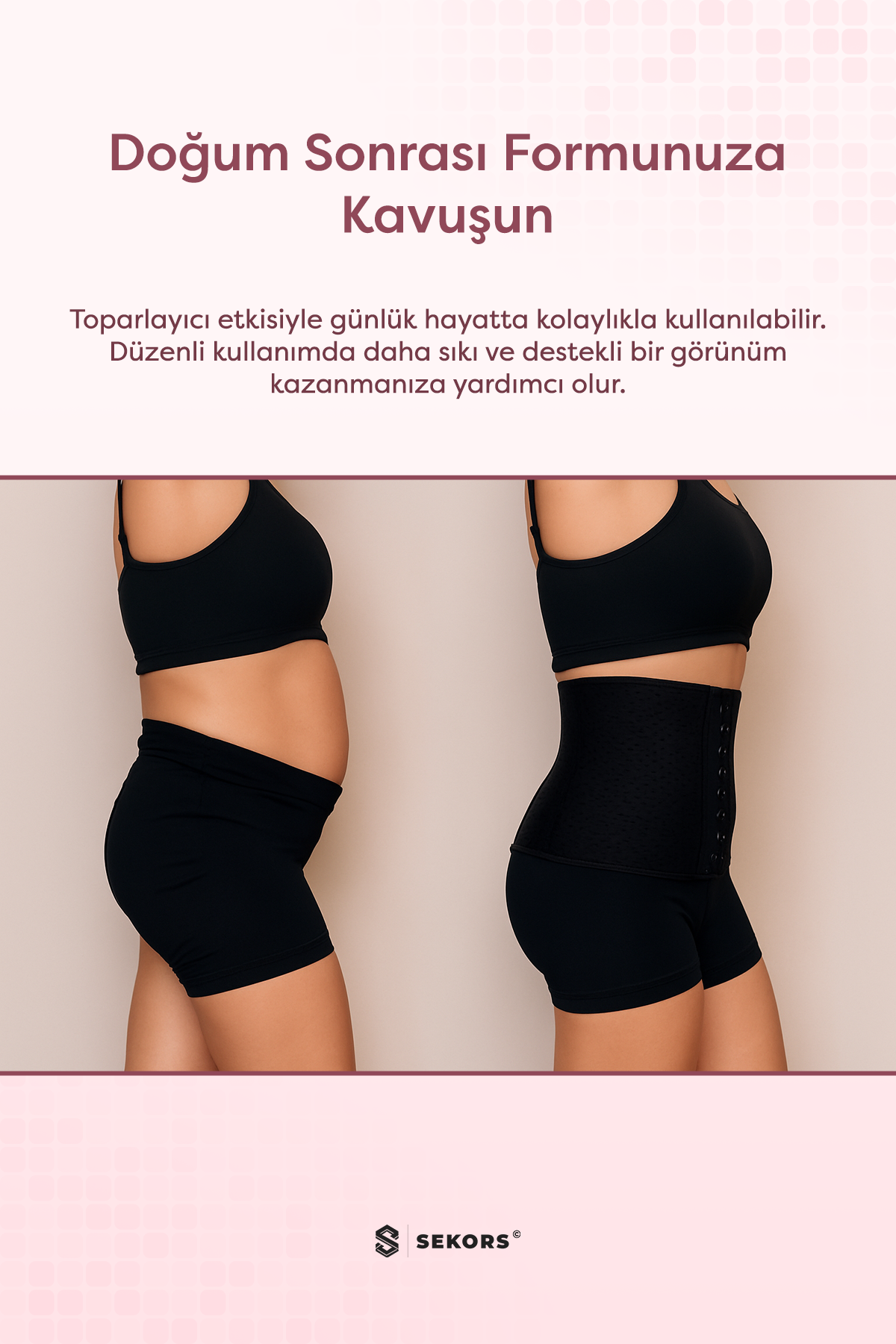 Sıkılaştırıcı ve Bel İncelten Korse Kemeri, Lohusa Bel Korse – Doğum Sonrası Toparlayıcı Ten Renk (Kopya)