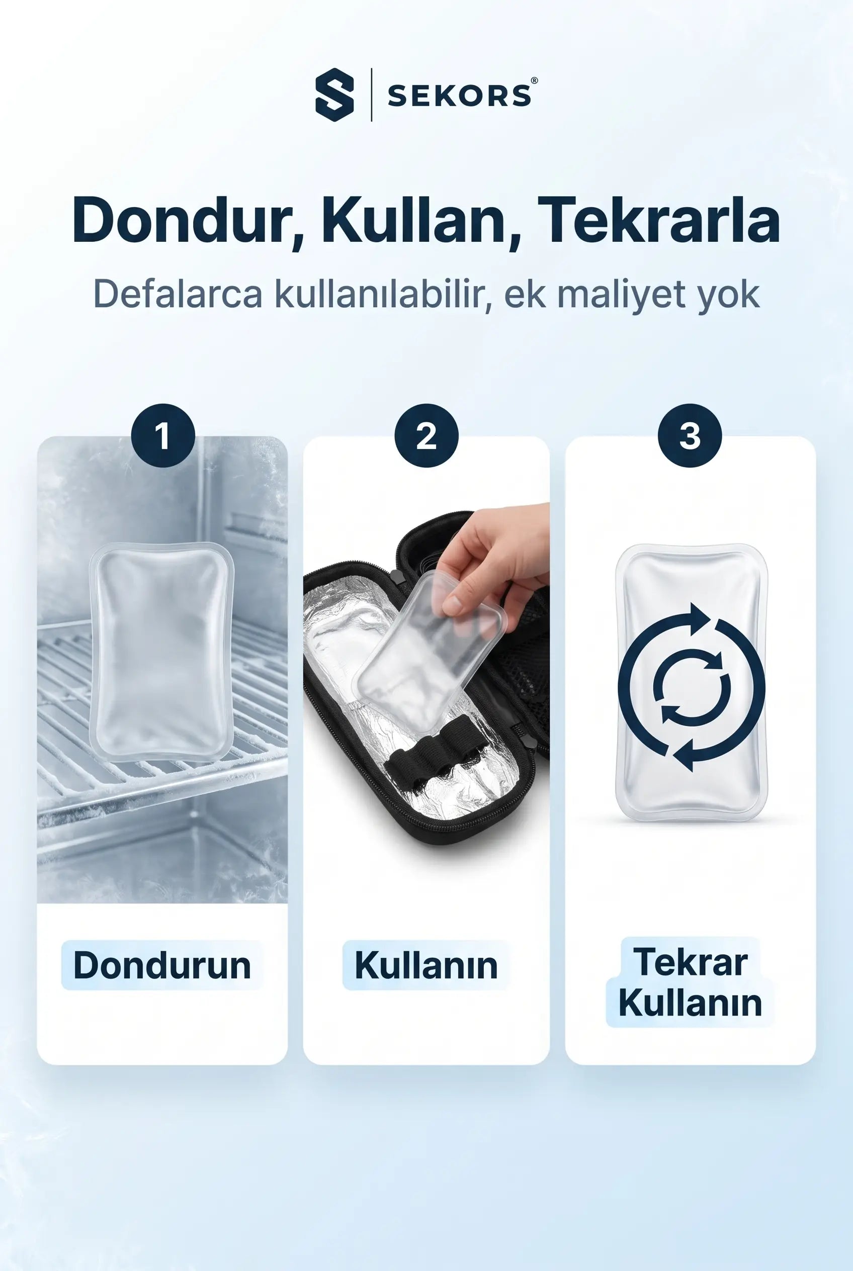 Sekors® Yeniden Kullanılabilir Buz Jeli
