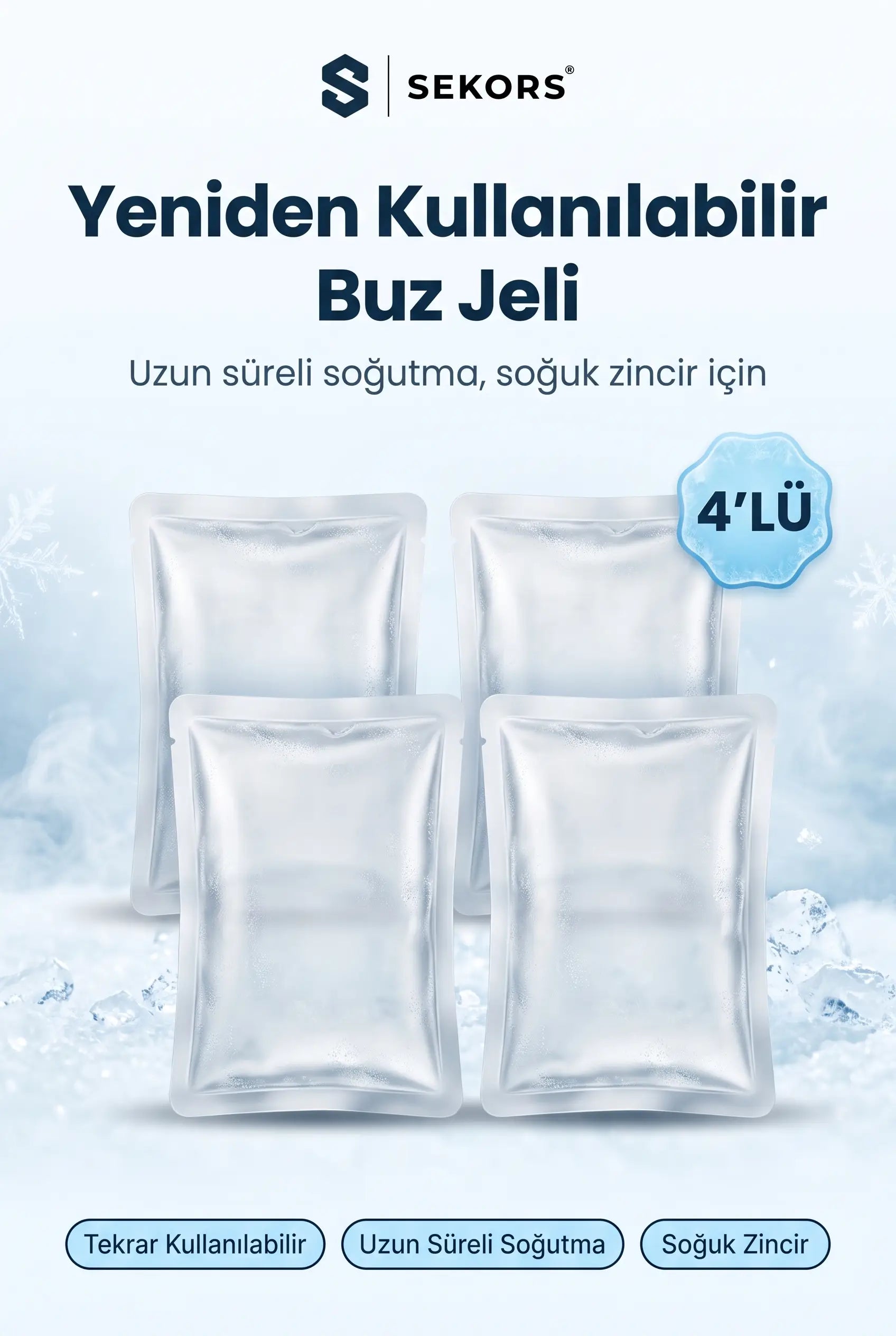 Sekors® Yeniden Kullanılabilir Buz Jeli
